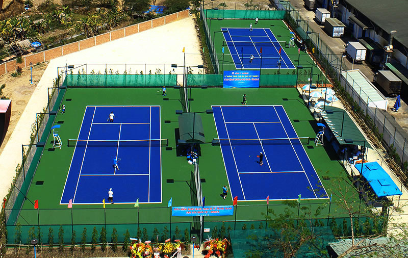 Thi công sân tennis – 03 sân tennis Chung cư Sơn Kỳ II