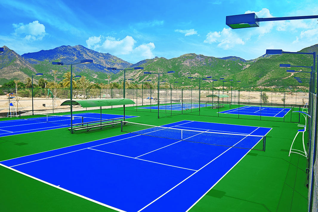 Thi công sân tennis – 04 sân tennis Golden Bay – Cam Ranh