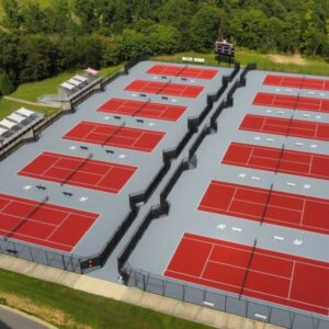 Thi công sân tennis 8 lớp Novamaster 30% hạt cao su trên nền bê tông nhựa (MS:  NOVA8-N)