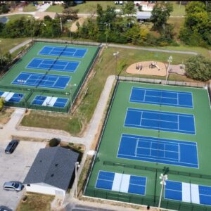 Thi công sân tennis 6 lớp Novamaster 30% hạt cao su trên nền bê tông nhựa (MS:  NOVA6-N)