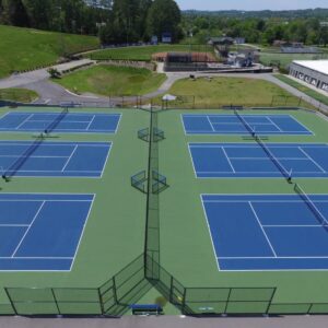 Thi công sân tennis 10 lớp Decoturf 30% hạt cao su trên nền bê tông nhựa (MS: USADE10-N)